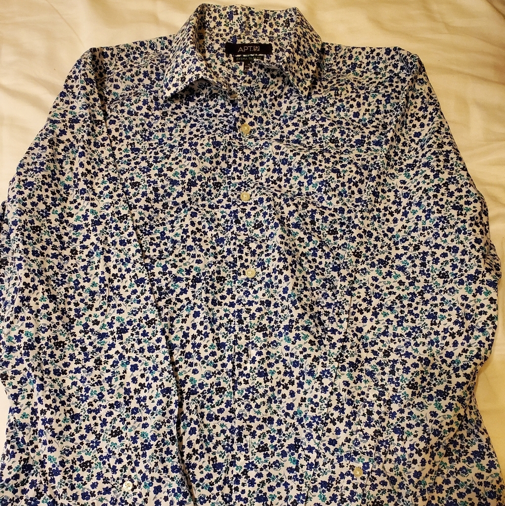 Apt. 9 Floral Collard Shirt